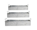 Planteringsbricka m/handtag Zink 3-pack